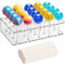 Qinsky Lollipop Ständer,20 Löcher Cake Pop Ständer Acryl Lollipop Holder mit 100 Lollipop-Papierstäbchen für Geburtstag Halloween Hochzeit Party Deko