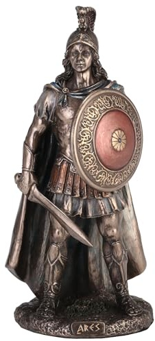 Veronese Design 16,5 cm Ares, der griechische Kriegsgott des Krieges, Kaltgussharz, Bronze-Finish, Sammelfigur, Heimdekoration, Skulptur