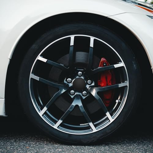 ULTECHNOVO Wheel Rims Center Sticker - 4 Pcs 56mm Universal Car Wheel Hub Sticker - Decorative Hub Stickers Wheel Stickers for Centre Hub Trim Caps