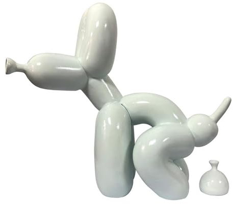 Morlinca Ballon Hund Statue, Harz Ballon Hund Skulptur, Graffiti Kunstskulptur Harz Handwerk Ornament Desktop BüRo Und Heimdekoration Tier Skulptur,A4