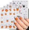 3D Halloween Nail Stickers, 6 Sheets 5D Self-Adhesive Embossed Nail Decal Ghosts Pumpkin Nail Art Decoration Design Supplies