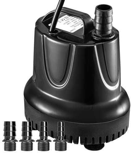 GROWNEER Submersible Water Pump 60W 3500L/H, Ultra Quiet Aquarium Water Feature Pump for Pond, Fountains, Fish Tank, Statuary and Hydroponics Lift 2.4m