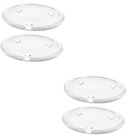 Garneck 2 Sätze Leuchter Kerzenwärmerlampe Quadratischer Kerzenteller Bescherung Weihnachten Weinachts Kreativer Kerzenhalter Teller Kerzenhalter Glas 2 Stück * 2