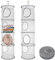 WEELOO Toy Storage Collapsible Hanging Soft Net 2 Pcs, 4 Tiers Hanging Mesh Arrangement Basket, Save Space Clothes Soft Plush Toys Clothes Basket Storage Space for Kids Room Bedroom Bathroom Balcony