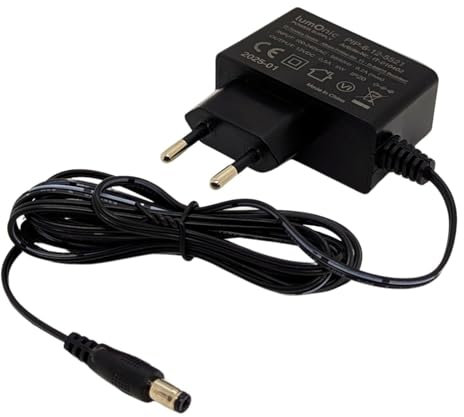 Lumonic I Fuente de alimentación LED enchufable PIP-6-12 I 12V 6W I Input 100-240VAC I Cable extralargo con Conector Hueco 5,5/2,1 I Protección contra