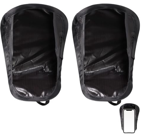 Lyreh 2pcs Phone Sun Shade, Foldable Anti-Glare Cellphone Sun Shield | Universal Phone Umbrella Cover for Car & Outdoor Travel Use for iPhone & All Smartphones Screen Visibility (Black)