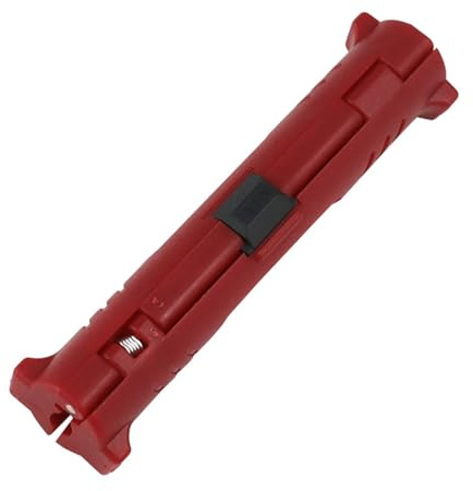 Lumi Zenva Pelacables para Cable Coaxial Universal Herramienta de Pelado Rojo para Todos los Cables de Antena y Satélite 1 Pieza​