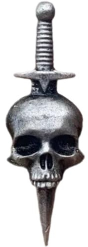 Gothic Totenkopf Brosche Vintage Totenkopf Dolche Abzeichen Pin Punk Legierung Anstecknadeln Skelett Breastpin Halloween Kostüm Zubehör