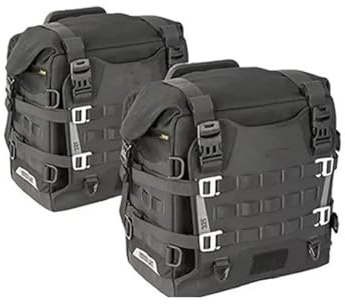 EHWLFVX Motorcycle Side Frame Bag Motorcycle Mechanic Quick Release Waterproof 35L Big Capacity Anti-Theft with Lock Hole Molle Saddlebag(2 Bag Add 1 Extender)