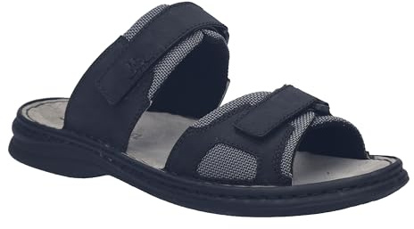 Josef Seibel Herren Klassische Sandalen Max.75,Weite G (Normal),Freizeitschuhe,offene Schuhe,Strandschuhe,bequem,schwarz-Kombi,50 EU