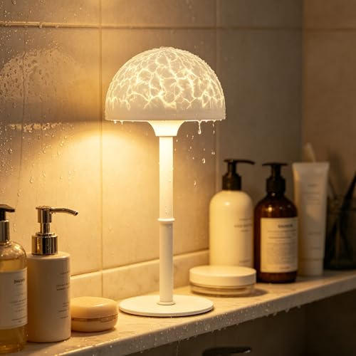 LZDMY 2 in 1 Polarlicht Lampe & Duschlampe, IP40 Wasserdicht | LED Sternenhimmel Wellenlicht mit 10 Farben & Fernbedienung, Stimmungslicht für Badewanne, Schlafzimmer, Geschenk für Frauen