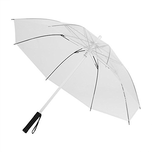 LED Lighted Umbrella 7 Colors Changing on Shaft Flash Light Golf Umbrellas for Night Walking Battery Powered(Transparent)