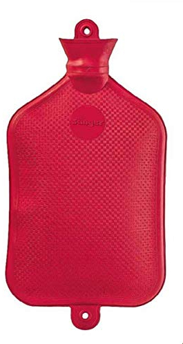 FabaCare Wärmflasche 3 Liter XXL, Naturgummi Wärmeflasche, extra groß, Gummiwärmflasche, Rot