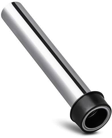 Tuyau de trop-plein d'évier en acier inoxydable de 19 cm – Tube en métal pour évier de salle de bain – Filtre de trop-plein d'évier de cuisine pour canalisations de 4,4 cm