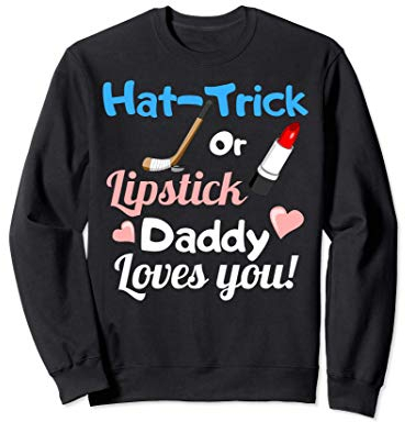 New Baby Gender Reveal Party Boy Or Girl Hockey themed Sweatshirt