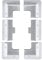 Lot de 6 supports de montage rectangulaires pour panneau solaire - Blanc - Pour cadre en bois - Pour caravanes, camping-cars, bateaux, abris de jardin, caravanes, capots - Résistant aux UV - Blanc