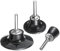 Mesee Roloc-Scheibenhalter-Set, 3-teilig, 0,6 cm Schaft, Schnellwechselscheiben-Adapter, 2,5 cm, 5,1 cm, 7,6 cm, Roloc-Lock, drehbare Schleifscheiben-Halterung für Schleifmaschinen-Zubehör