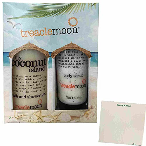 treaclemoon Coconut Island Geschenkset (1x500ml Duschgel & 1x225ml Körperpeeling) + usy Block