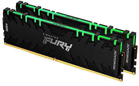 Kingston FURY Renegade RGB 16 GB (2 x 8 GB) 4000 MHz DDR4 CL19 Desktop Memory Kit of 2 KF440C19RBAK2/16