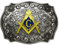 Morase Freimaurer Monogramm Symbol Design Cowboy Gürtelschnallen, Freimaurer-Monogramm Parterre, Mitte