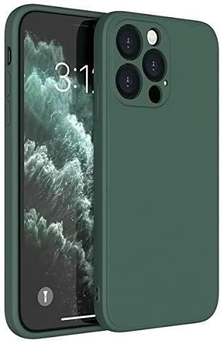 Mixroom - Cover Custodia Case per iPhone 13 Pro Protezione Copre Fotocamera in Silicone TPU Opaco con Bordi Piatti Colore Verde Foglia