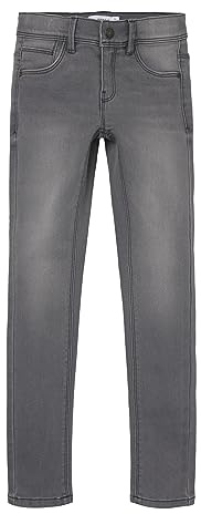 NAME IT Mädchen Nkfpolly Dnmtax Pant Noos Hose, Light Grey Denim, 140 EU