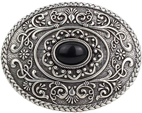 BELTINGER Gürtelschnalle Makatozanzan 4,0cm | Buckle Wechselschließe Gürtelschließe 40mm Massiv | Wechselgürtel bis 4cm | Silber matt