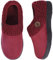 EverFoams Women's Microsuede Slippers Warm Comfy Memory Foam Indoor House Shoes with Knit Collar 6.5 UK Wine Red