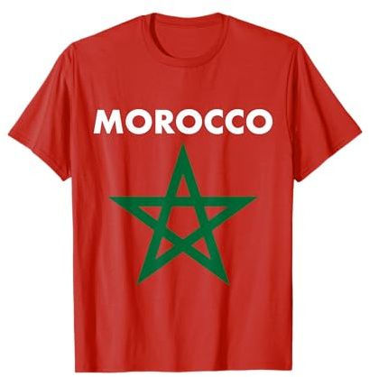 Marokko Trikot, Flagge Tee von Marokko für Männer und Frauen Marokko T-Shirt