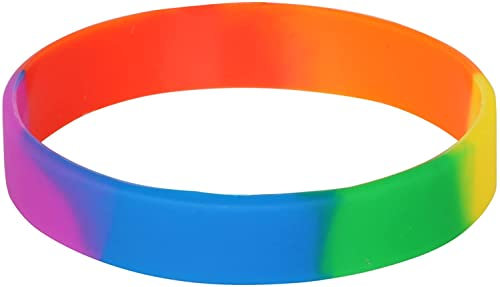 Regenbogen-Silikon-Armband - Zubehör für Gay Pride LGBT-Festival - Armband für Männer Frauen - Wasserabweisendes mehrfarbiges Sportarmband Praktisch und geschickt
