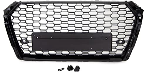 Kühlergrill Wabengrill Schwarz Hochglanz kompatibel für Audi A4 B9 ab 2015-2019 kein RS4 DM Autoteile 4140