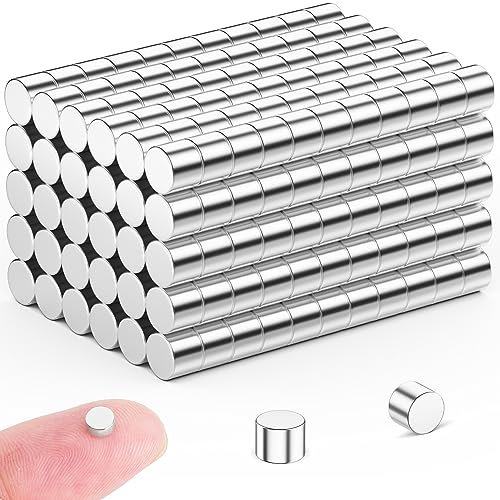 FINDMAG 50 Pcs 4 mm x 3 mm Neodymium Magnets, Small Fridge Magnet, Mini Craft Magnet, Circular Magnets for Whiteboard, Crafts, Photos, Tools, Arts, Hobbies, DIY