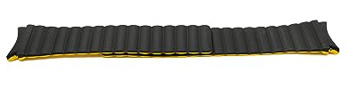 System-S Armband 20 mm aus Silikon magnetisch für Samsung Galaxy Watch 5 4 Schwarz Gelb
