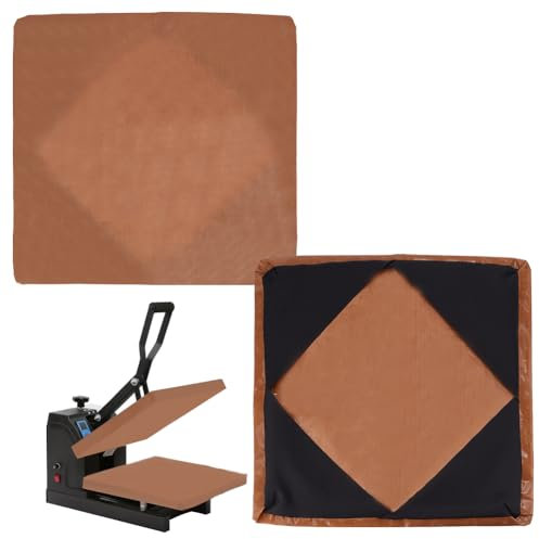 BENECREAT 2 unidades. Cobertura envolvente para platina de prensa térmica, almofada de lençóis reutilizáveis resistentes ao calor, protetor de almofada para máquina de prensagem a quente, 40 x 40 cm