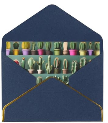 Many Cactus Art Exquisite Grußkarte - Edles Perlpapier Design, perfekt für besondere Anlässe