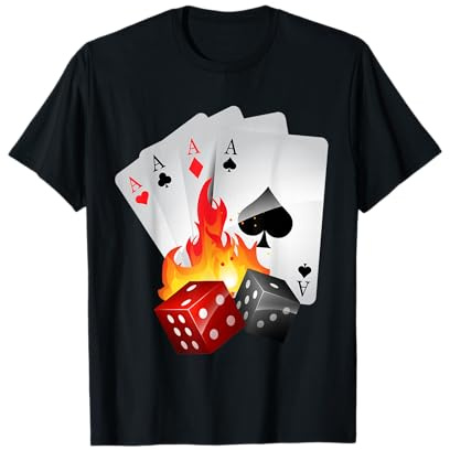 Spielkarten Ass Damen Herren Spielkarten Fasching Poker Kind T-Shirt