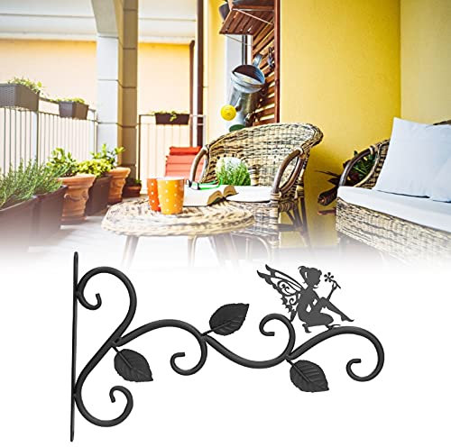 Iron Wall Mount Plant Hanger, Wall Hook Hanging Plant Bracket, Wrought Iron Hanging Basket Bracket for Garden Lawn Light Flower Pots Bird Feeders