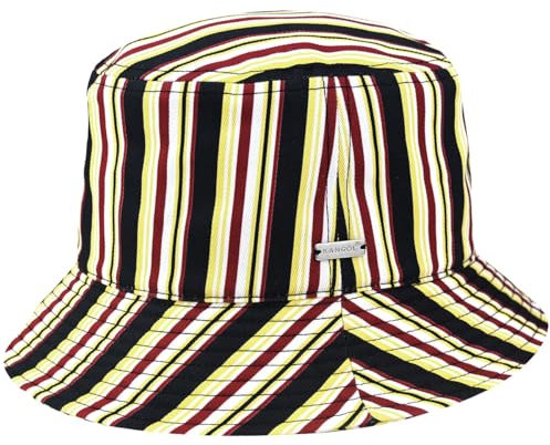 Kangol 70s Stripe Fischerhut - Schwarz-Weinrot-Gelb - S-M