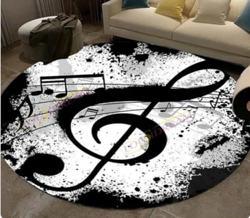 KIESEY Runde Teppiche, runder Horror-Teppich für Wohnzimmer, Schlafzimmer, Dekoration für modischen Illusionsteppich 100cm