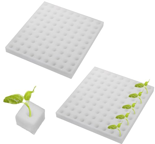 Zasvec Éponge Hydroponique 200 Pièces Éponge Outils de Jardinage Cubes Éponges pour la Culture Hydroponique Éponges Culture Hydroponique Hydroponiques Cubes Éponge pour la Culture de Jeunes Plants