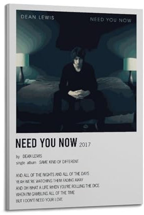 szzmyo Dean Lewis Poster, gleiche Art von verschiedenen Album-Poster, dekoratives Gemälde, moderne ästhetische Leinwandposter, Schlafzimmer-Kunst, Wohnzimmer-Dekoration, Poster, 40 x 60 cm, Rahmenstil