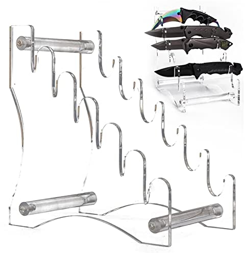 Cutter Display Holder Cutter Storage Rack, Acrylic Cutter Stand, Holds 6 Cutters, Transparent Cookie Cutter Collection Stand, Holder for Folding Cutter, Steak Cutter