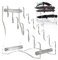 Cutter Display Holder Cutter Storage Rack, Acrylic Cutter Stand, Holds 6 Cutters, Transparent Cookie Cutter Collection Stand, Holder for Folding Cutter, Steak Cutter