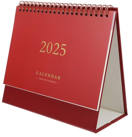 Gogogmee Tischkalender 2025 Wandkalender 2024-2025 groß umblättern jahreskalender spiralbindung Tischdeko Standkalender für den Haushalt Schreibtisch-Stehkalender-Dekoration Papier