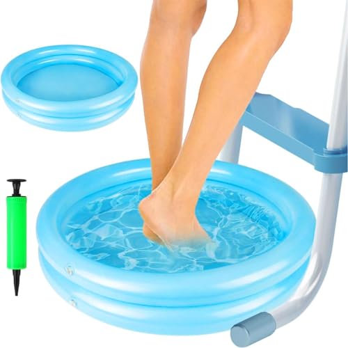 Bain De Pieds Gonflable - Bac Pediluve Gonflable pour Piscine Et Spa - Bassin De Bain De Pieds De Piscine Gonflable avec Pompe - Plateau De Bain De Pieds De Piscine, Accessoires De Piscines