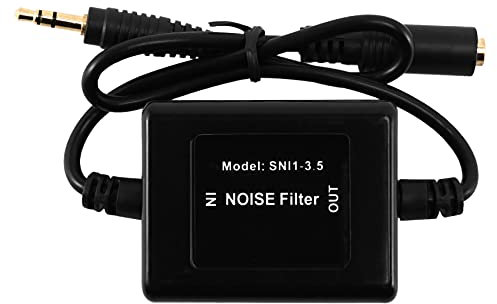 Oikufidu SNI-1/3.5 Entstoerfilter Stoergeraeusche Brummfilter Massefilter Isolator 3.5mm Schwarz