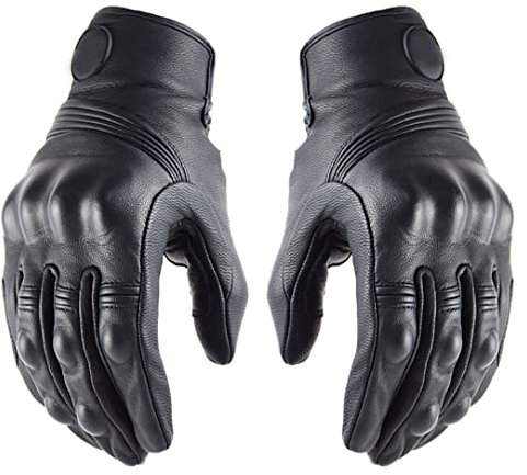 Veesper 1Pair -Motorradhandschuhe, Leder -Reitmotorradhandschuhe, Touchscreen Vollfinger Windschutz Motorrad Handschuhe Herren Sommer -Motorradhandschuhe L L.
