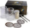 Collection by Blck & Blue® - 2er Set doppelwandige Cappuccino Latte Macchiato Gläser 280ml - Borosilikatglas, spülmaschinenfest, spiralförmig, inkl. schwarzem Löffel und Kaffeezubehör