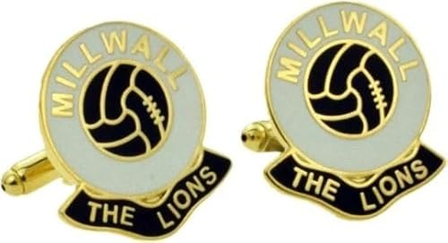 Football Coloured Enamel Cufflinks Millwall