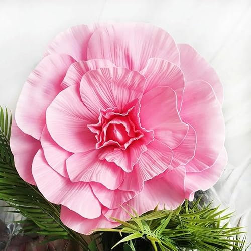 YOLNEY Schiuma artificiale Grande rosa Finto fiore testa matrimonio sfondo Grande fiore parete fai da te decorazione decorazione della casa-Rosa-40